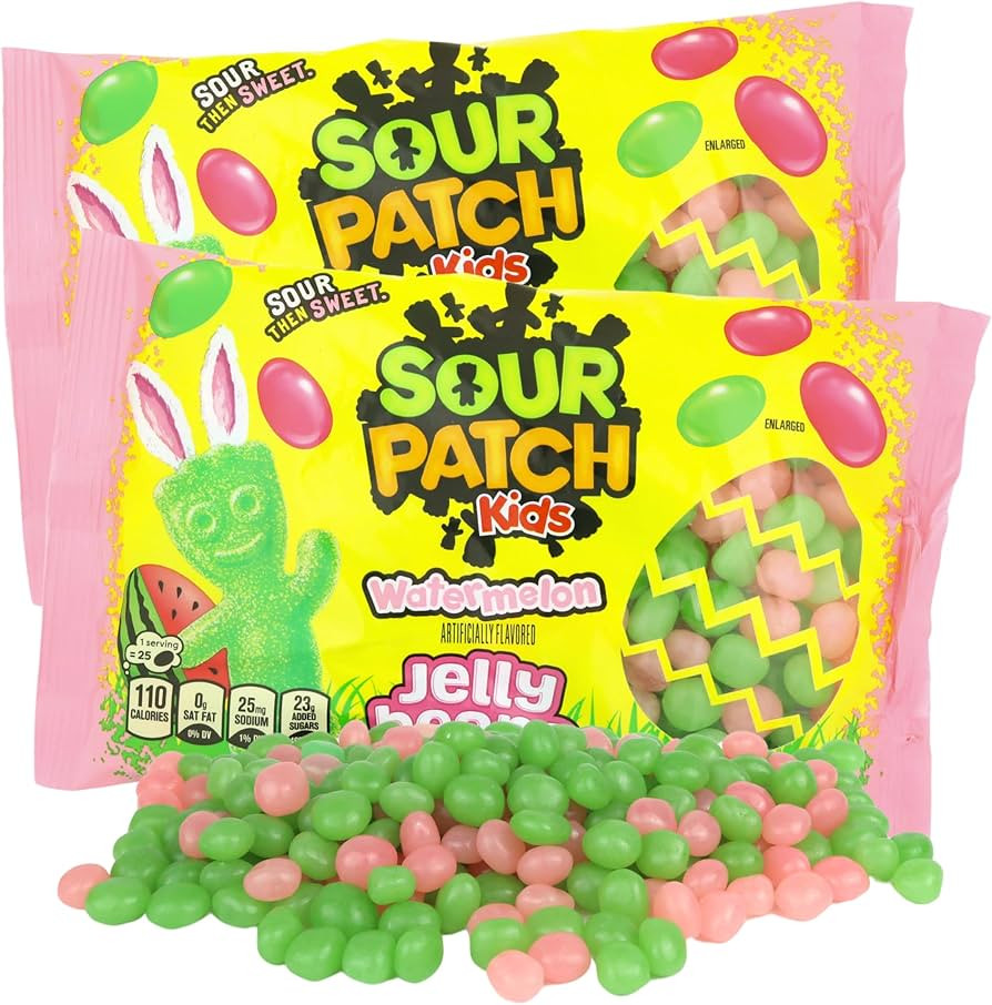 Sweetzo Limited Edition Watermelon Sour Patch Jelly Beans, Easter Egg Filler Candies, Party Favor... | Amazon (US)