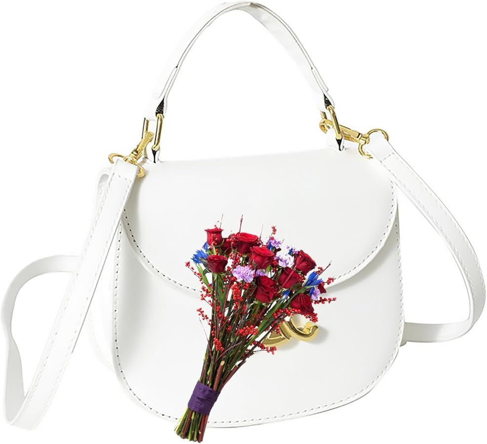 Women's Designer PU Leather Shoulder Bag Trendy Crossbody Bag Top Handbag Small Tote Bag Purse Sa... | Amazon (US)