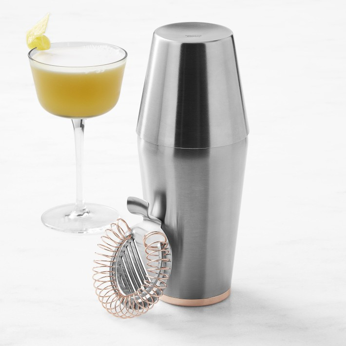Williams Sonoma x Billy Reid 3-Piece Cocktail Shaker & Strainer Set | Williams-Sonoma