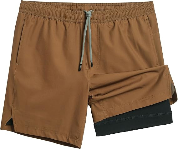 maamgic Gym Shorts for Men 7 inch Inseam with Liner Stretch 2 in 1 Workout Shorts Men Quick Dry A... | Amazon (US)