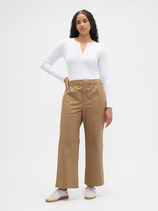 High Rise Easy Wide-Leg Khakis | Gap Factory
