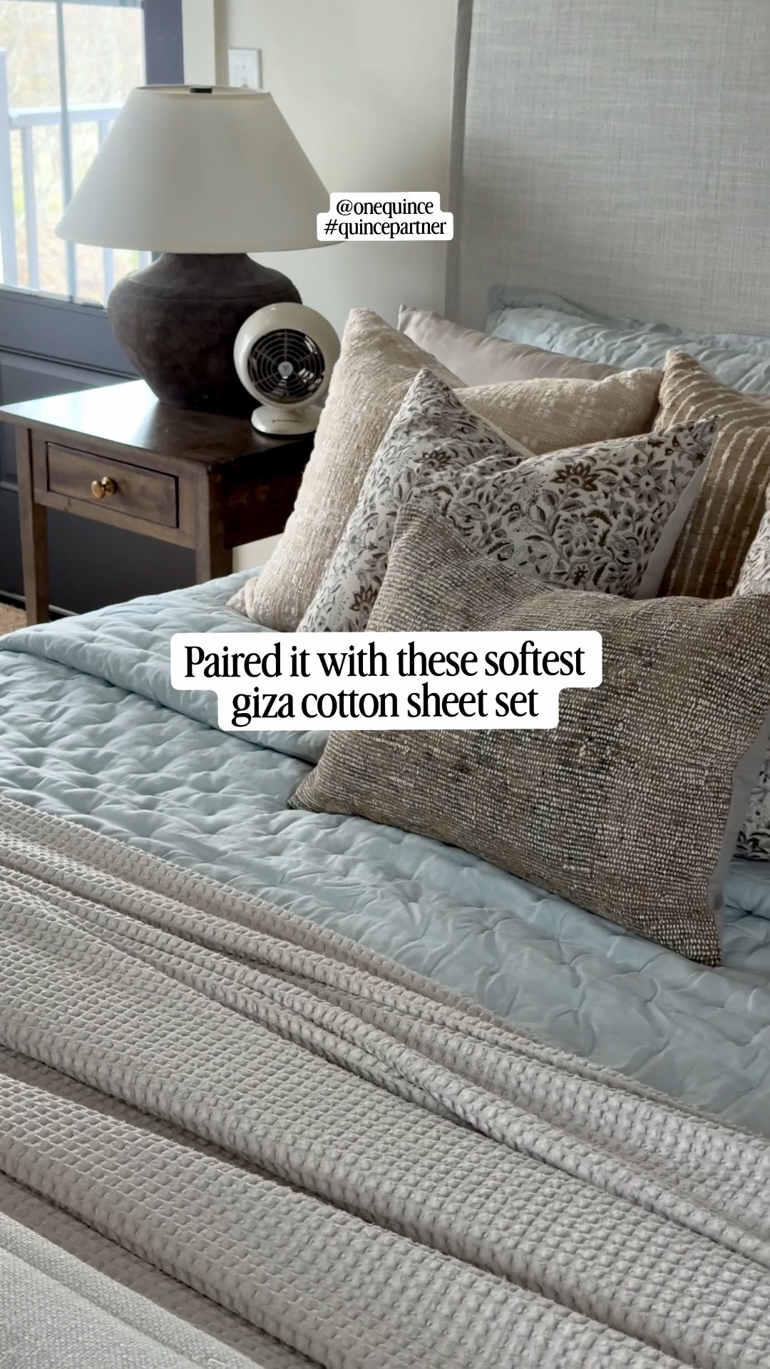 I’ve slowly switched most of my bedding over to @quince and it’s become my go to. They have such a good range of fabrics, so there’s really something for everyone, and I love their prints and patterns. The Dream quilt is so good for spring—lightweight, soft, and the color is perfect this time of year. I paired it with their Giza cotton sheets and the whole bed just feels fresh and put together.
#quincepartner 


#LTKHome #LTKSaleAlert