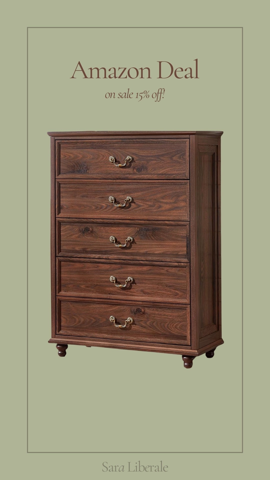 Amazon find. 
On sale 15% off 5 Drawer Dresser. 

#LTKHome #LTKSaleAlert