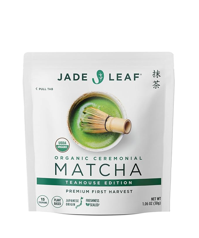 Jade Leaf Matcha Organic Ceremonial Green Tea Powder - Teahouse Edition - Premium First Harvest C... | Amazon (US)