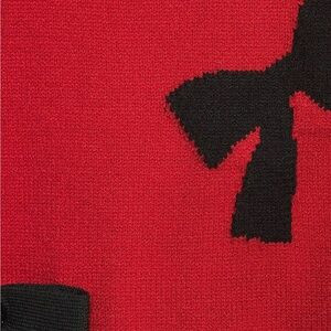 New Karl Lagerfeld Red Sweater with Black Bow Details XS | Poshmark