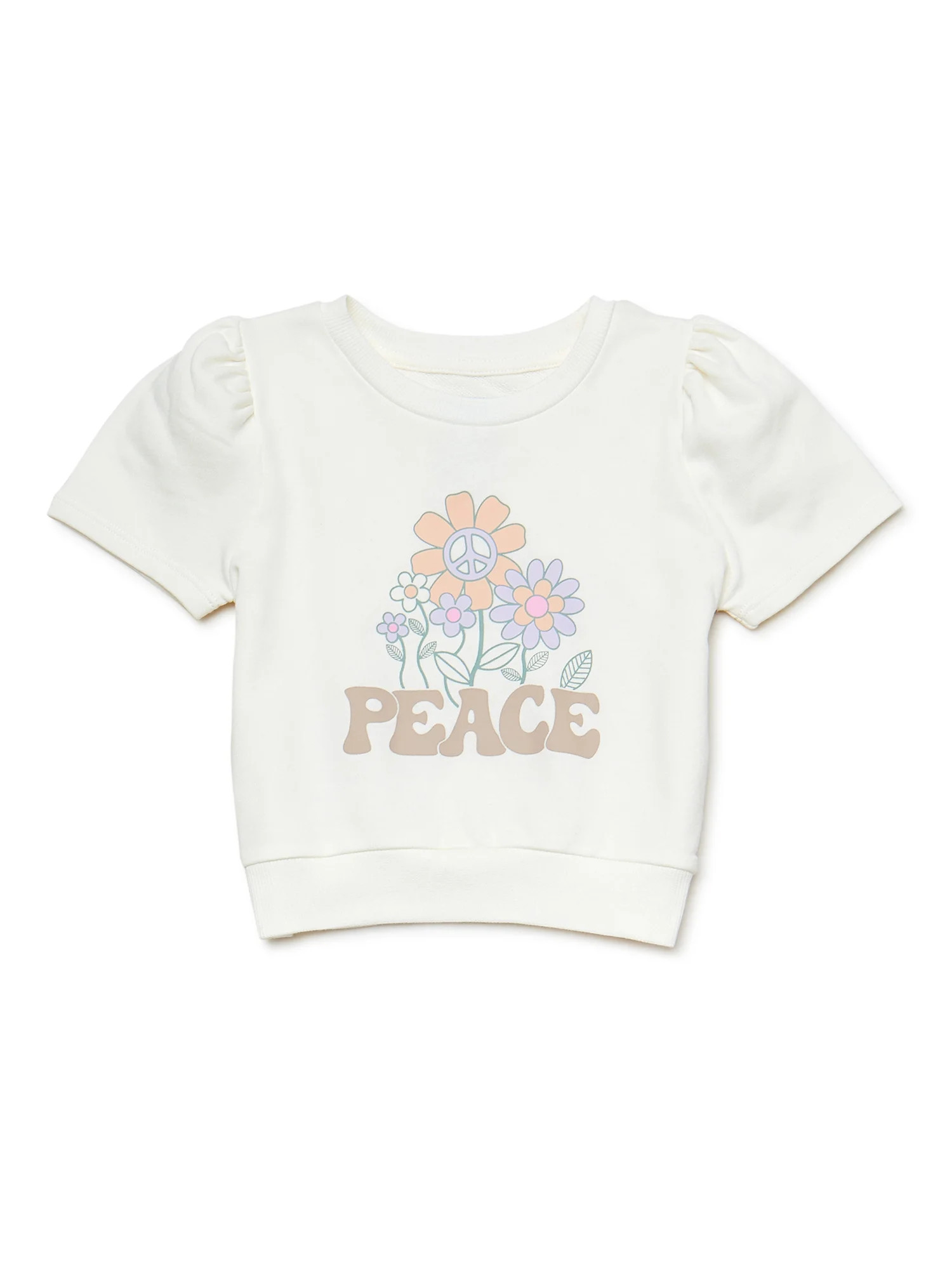 365 Kids from Garanimals Girls Puff Sleeve Top, Sizes 4-10 - Walmart.com | Walmart (US)