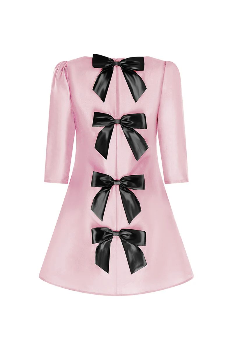 Noa Mini Pale Pink Bow Dress | Olivia Rubin