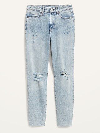 High-Waisted O.G. Straight Ripped Ankle Jeans for Women | Old Navy (US)