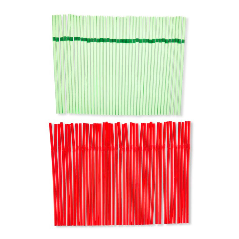 Flexible Drinking Straws, Red and Green, 80 Count, by Holiday Time | Walmart (US)