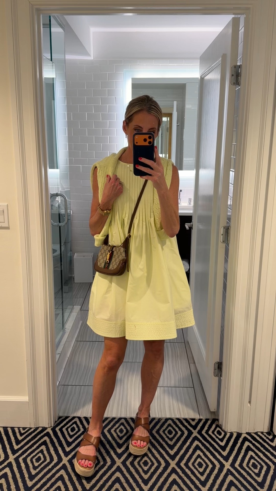 Step into a look, that’s all about the details! These pressed plates in front and back create a trendy texture look that brings plenty of personality to the simple a line silhouette… I am wearing it today with this matching sweater that is on clearance less than $12  @Vivrelle 

#LTKdayinmylife #LTKgrwm #LTKmomlife