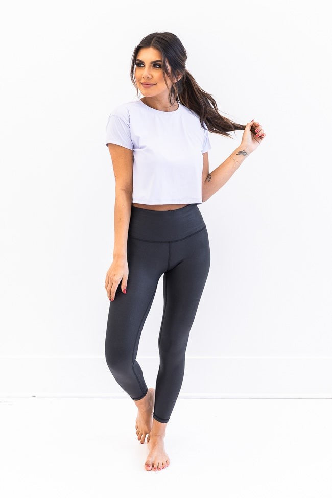 Darling Grace Black Faux Leather Leggings | Pink Lily