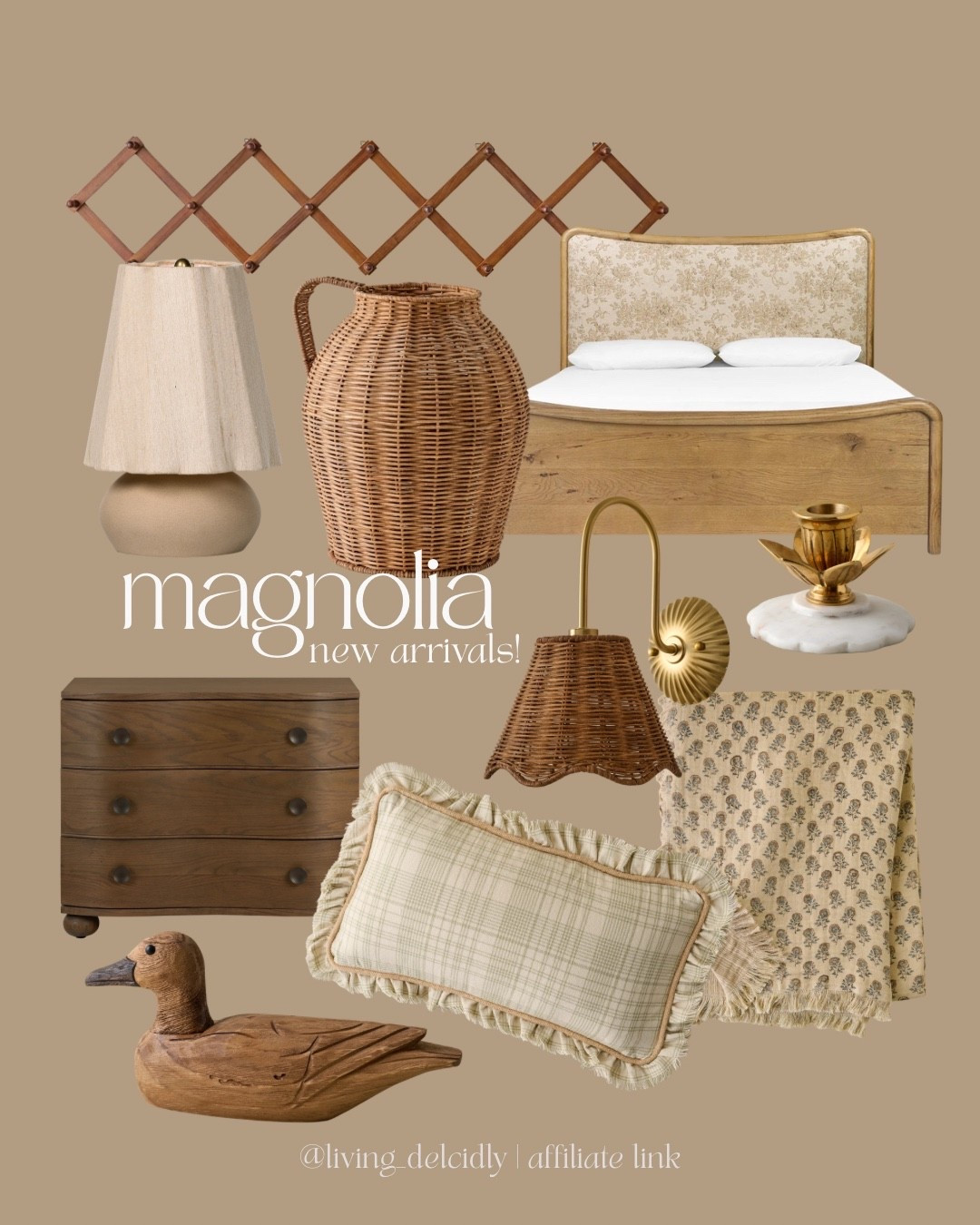 New arrivals from Magnolia! The headboard on the bed is stunning! And I most definitely need that little table lamp in my life!

Home Decor | Vintage Inspired Finds

#LTKHome