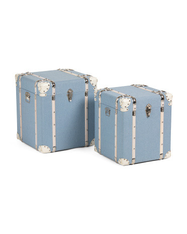 2pc Wooden Storage Trunks Set | TJ Maxx