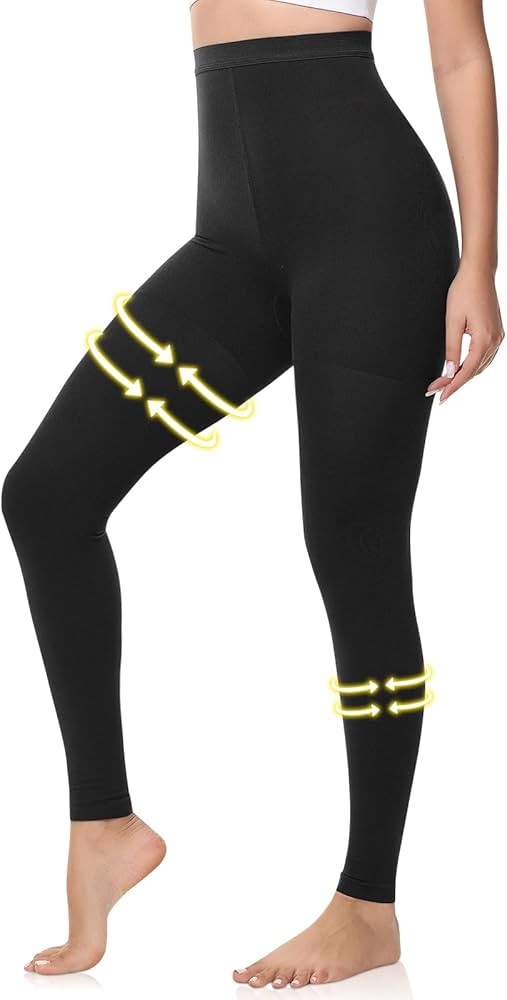 Beister Medical Compression Pantyhose for Men & Women, 15-20mmHg Opaque Footless Waist High Compr... | Amazon (US)