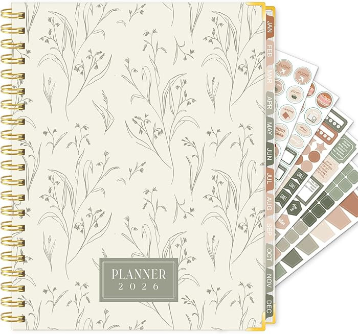 GuassLee 2026 Planner, Weekly and Monthly Planner from January 2026-December 2026, 8.4"x 6.1" Aes... | Amazon (US)