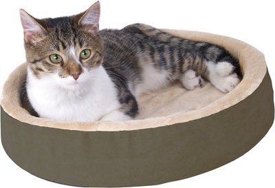 K&H PET PRODUCTS Thermo-Kitty Cuddle Up, Mocha - Chewy.com | Chewy.com