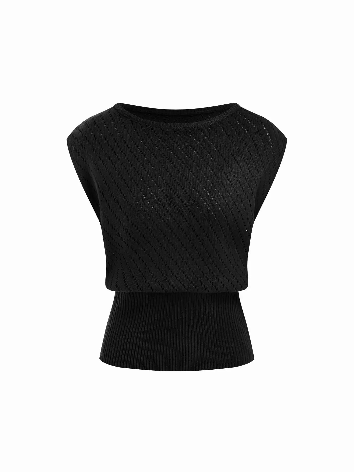 Tejido de punto Top de punto de cuello en barco con estampado For Informal diario | Cider