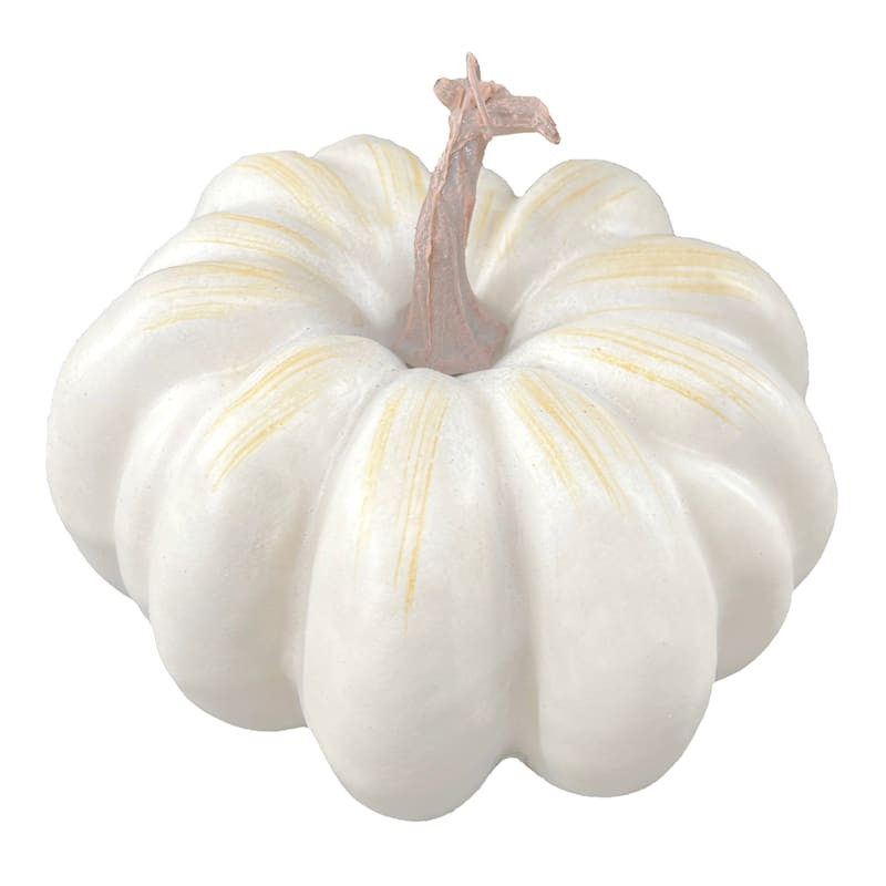 White Plastic Pumpkin, 7" | At Home