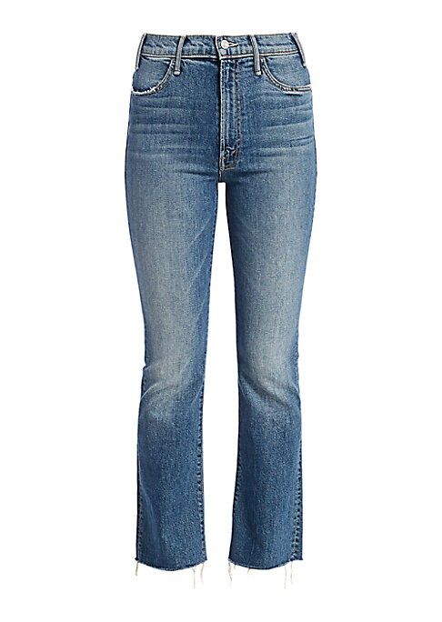 MOTHER Women's The Hustler High-Rise Crop Ankle Fray Jeans - We All Scream - Size 30 (8) | Saks Fifth Avenue