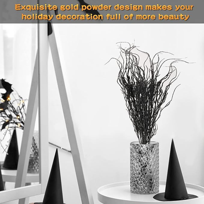 16 Pcs Artificial Curly Willow Branches Plants Decorative Brown Twig Stems Spray Tall for Vase DI... | Amazon (US)