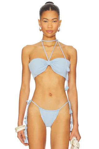 DEVON WINDSOR Eleanor Halter Bikini Top in Skylar from Revolve.com | Revolve Clothing (Global)