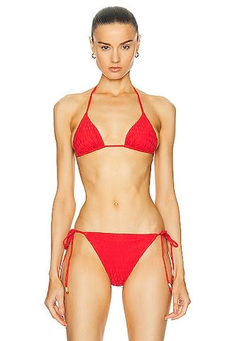 Logo Swim Triangle Bikini Top | FWRD 