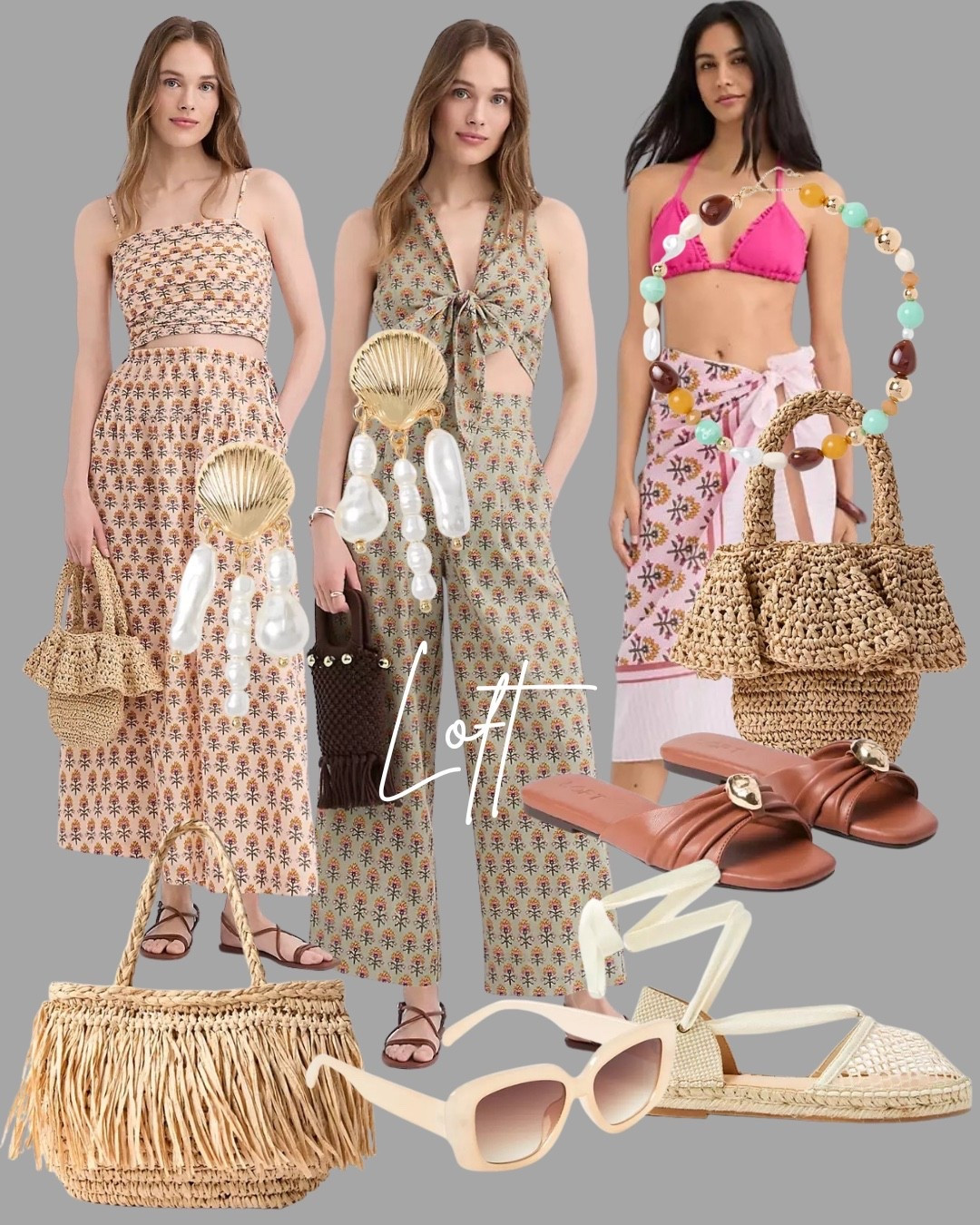 Loft 40% off!! In love with this beach garden print!! And the raffia handbags! 

#LTKSaleAlert #LTKTravel #LTKMothersDay