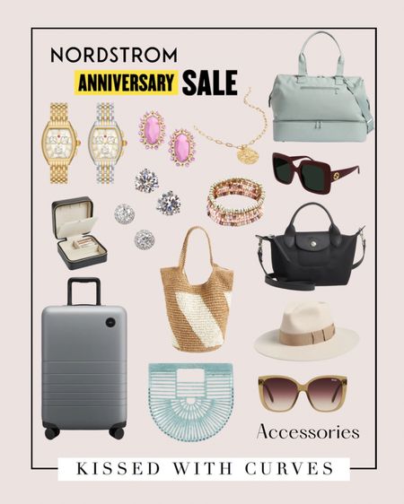 Nordstrom Anniversary Sale accessories.

#liketkit @shop.ltk https://liketk.it/4dKE4

NSale accessories, Michele watch, Beis weekender bag, monos luggage, longchamp bag, Gucci sunglasses, quay Sunglasses, travel jewelry box, cult Gaia bag, Brixton hat, Kendra Scott earrings, diamond earrings, cubic zirconia earrings, gold necklace, raffia bag, bracelets 

#LTKtravel #LTKxNSale #LTKsalealert