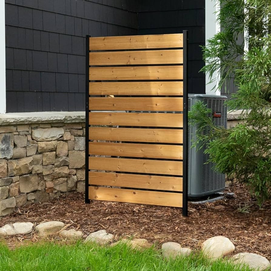 5ft H x 3.2ft W (1 Panel) No Dig Enclo Concord Cedar Wood Privacy Screen, Great to Hide Trash Can... | Amazon (US)