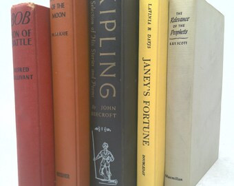 Vintage Book Set With Featured Title the Fourth Springboks/r.k. Stent Decorative Vintage Book Set... | Etsy (US)