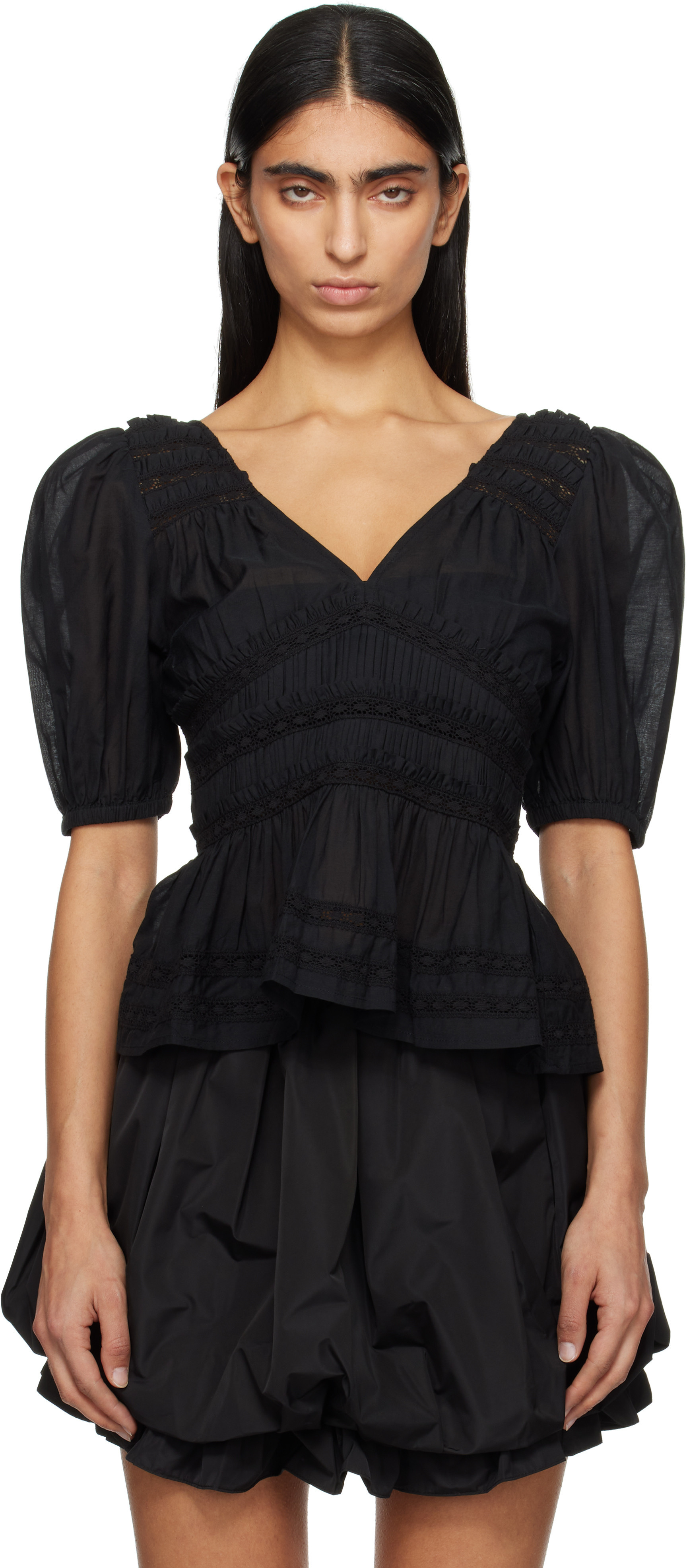 SEA NY Black Nomi Blouse | SSENSE