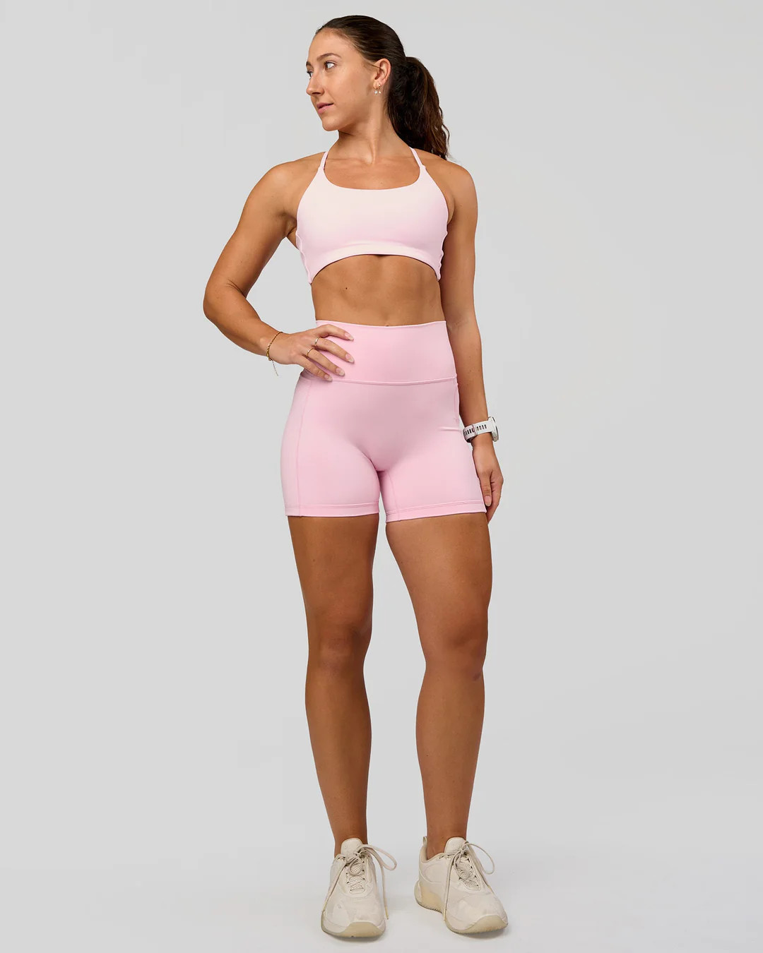 Fusion V-Contour Ultra High-Rise 4" Short Pockets - Marshmallow | LSKD