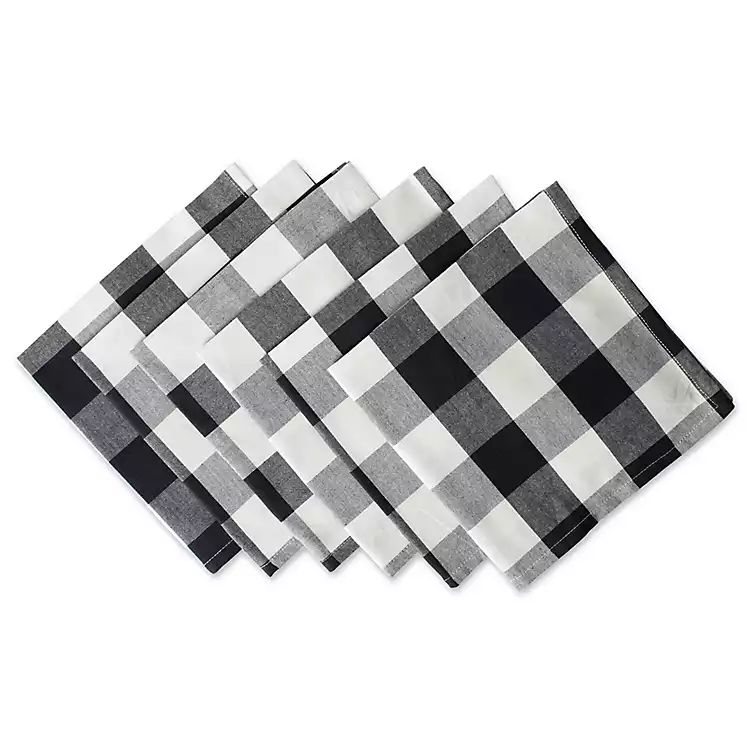 Black and White Buffalo Check Napkins, Set of 6 | Kirkland's Home