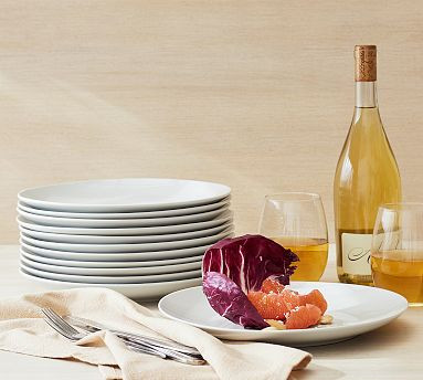Caterer's Box Coupe Porcelain Dinner Plates - Set of 12 | Pottery Barn (US)