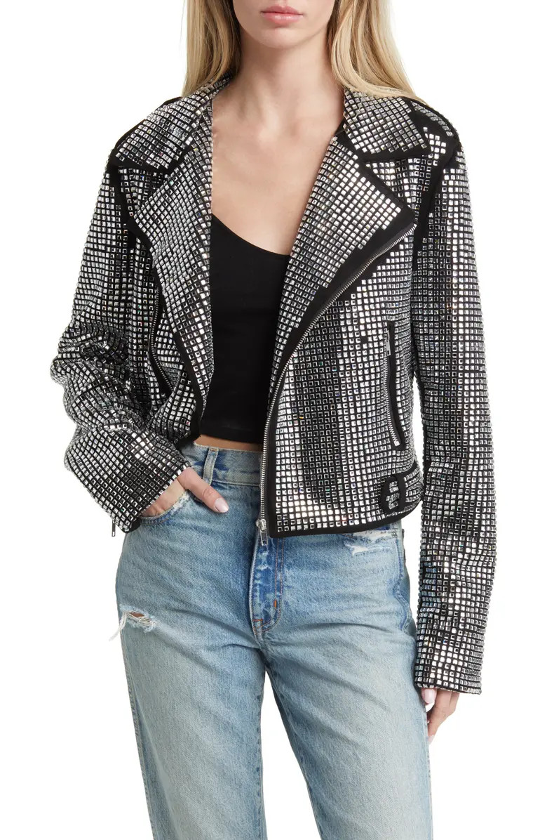 Rhinestone Moto Jacket | Nordstrom