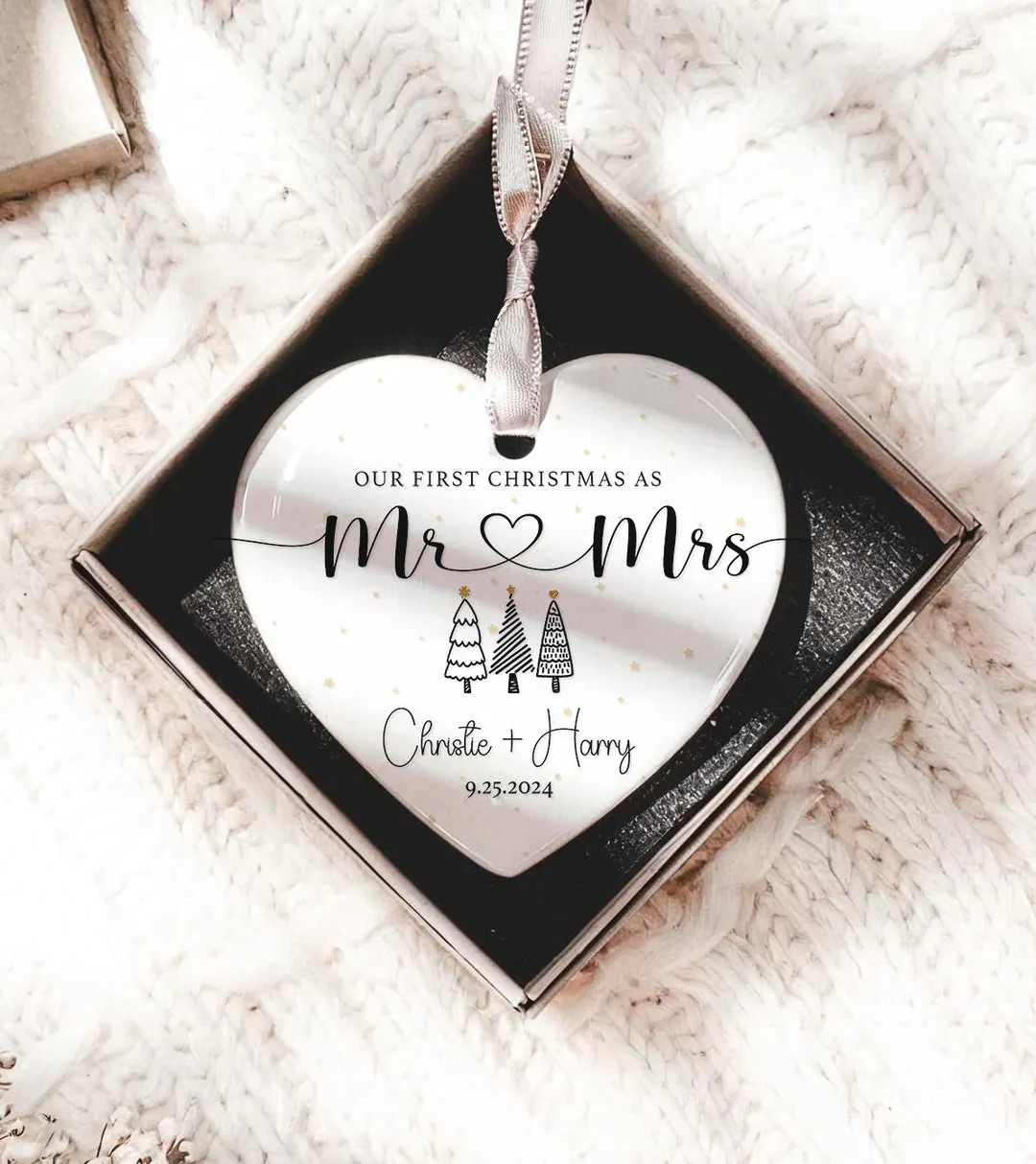 Mr & Mrs Christmas Ornament First Christmas Married 2024 - Etsy | Etsy (US)