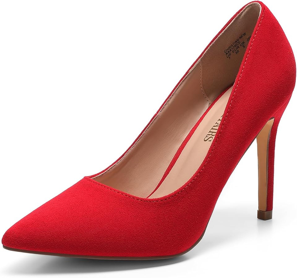 DREAM PAIRS Women's Closed Toe High Heels Dress Pointed Toe Wedding Pump Shoes | Amazon (US)