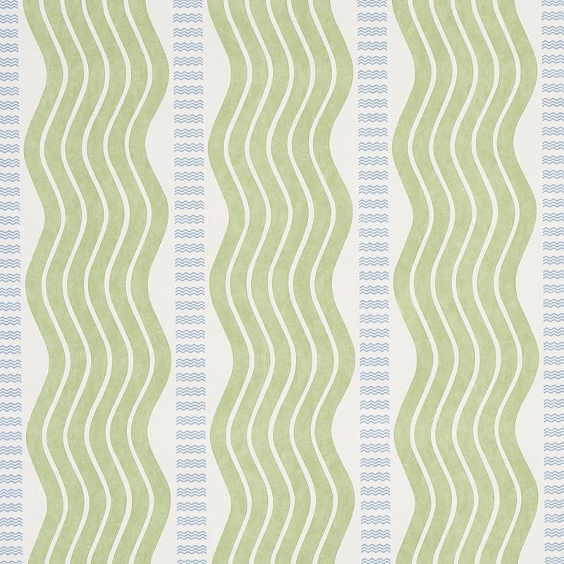 Schumacher Sina Stripe Green Wallpaper | DecoratorsBest