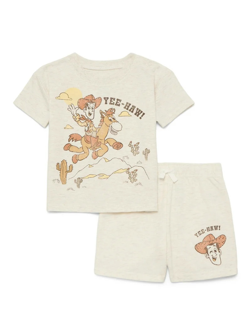 Toy Story Baby Boys' Short Sleeve Graphic Tee and Shorts Set, 2-Piece, Sizes 0/3M-24M | Walmart (US)