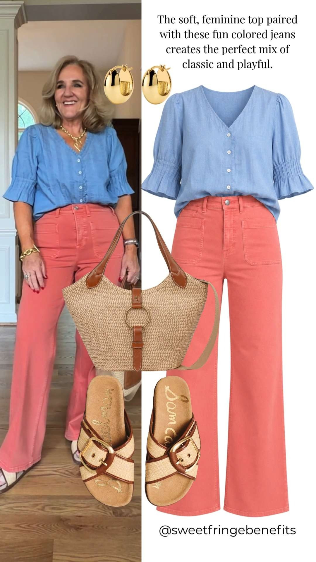 Swapping out your everyday denim for a fun color to make your entire outfit feel new again. 🫶🏻 

 #LTKootd #LTKSeasonal #LTKSaleAlert