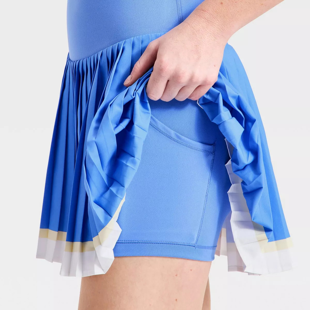 Women's Woven High-Rise Pleated Skort - All In Motion™ Blue M | Target