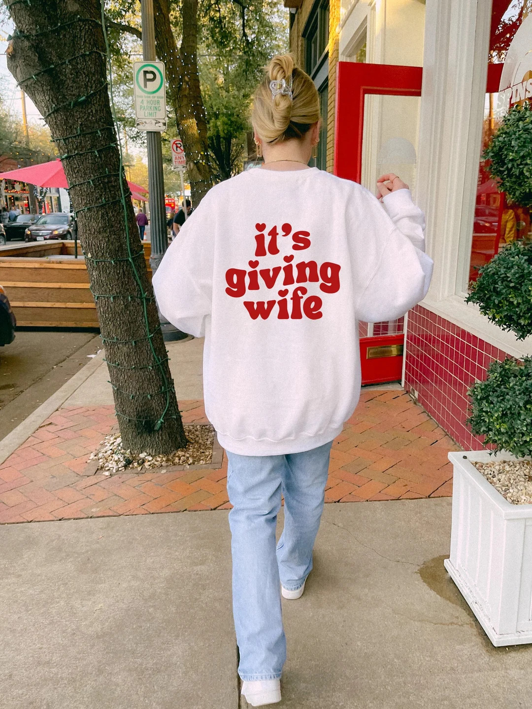 It's Giving Wife Crewneck Sweatshirt, Retro Newlywed Sweater, Trendy Just Married Sweatshirts, Br... | Etsy (US)