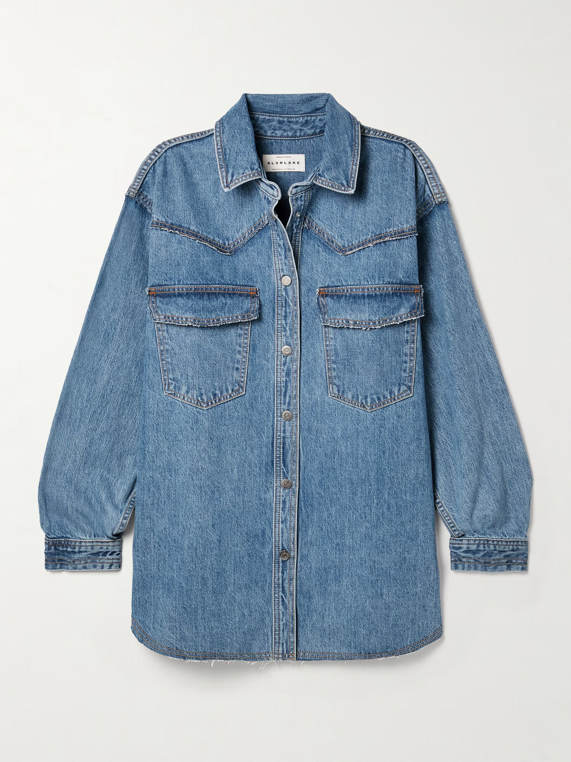 + NET SUSTAIN Western frayed organic denim shirt | NET-A-PORTER (UK & EU)