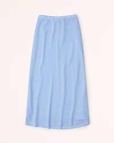 Crinkle Textured Column Maxi Skirt | Abercrombie & Fitch (US)