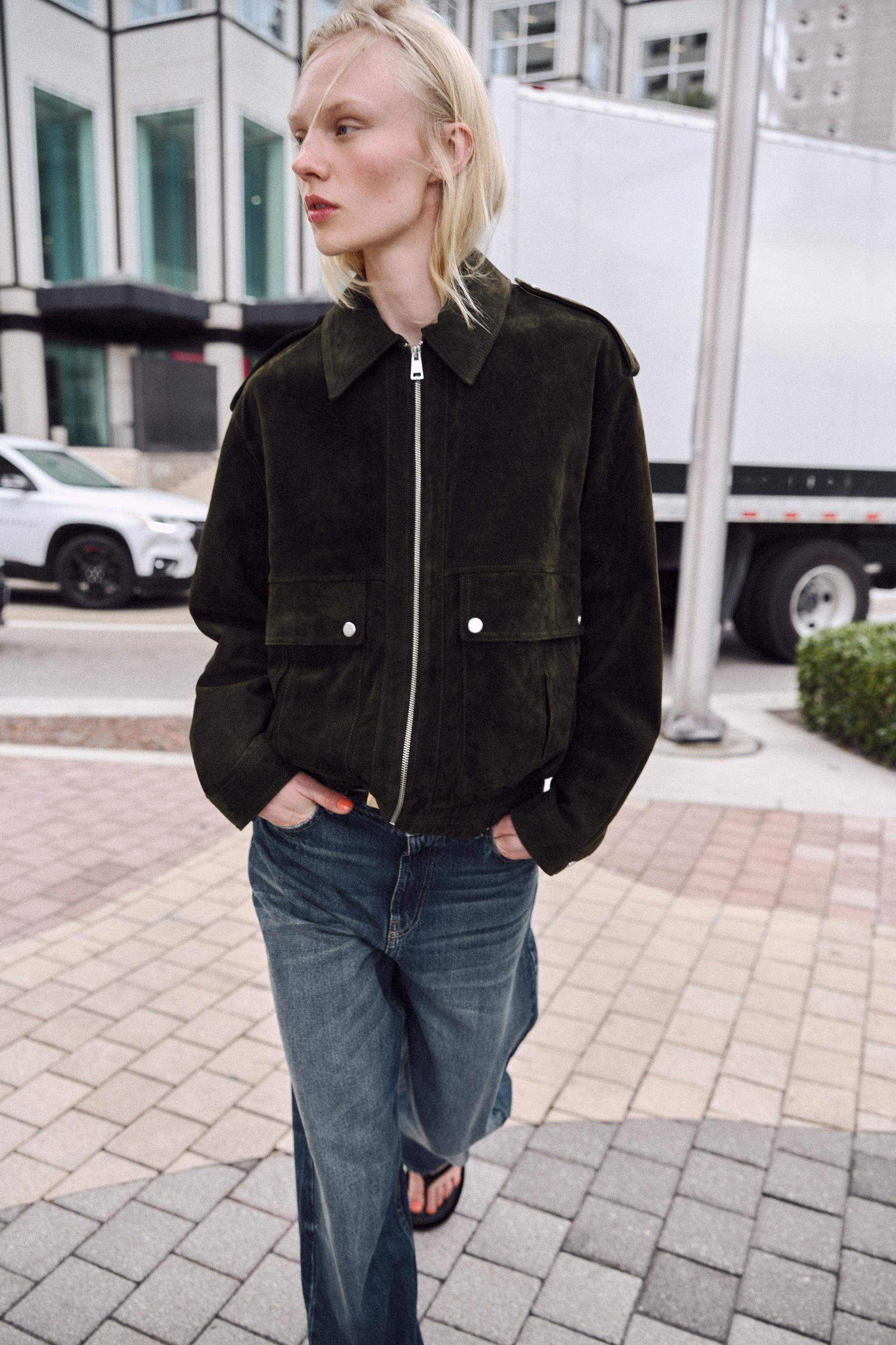 100% SUEDE LEATHER JACKET | Zara UK