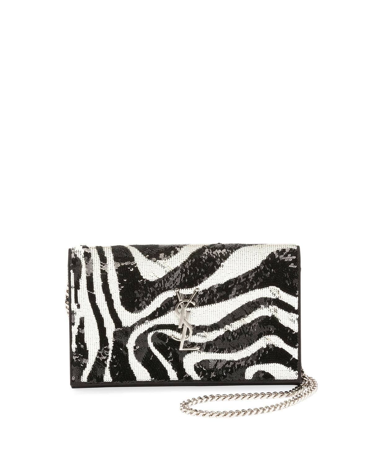 Kate Small Zebra Sequin Tassel Crossbody Bag | Neiman Marcus