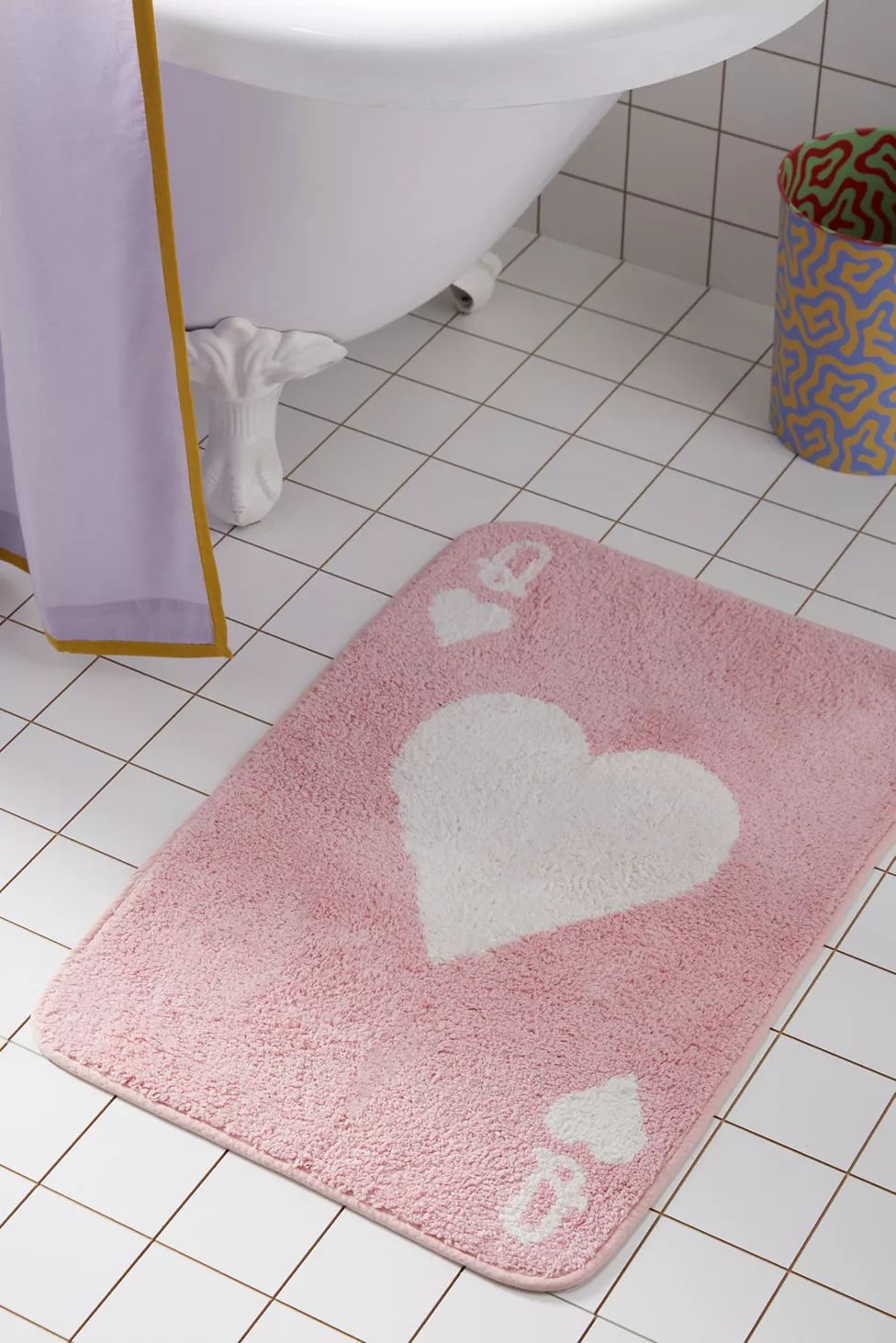 Queen Of Hearts Bath Mat | Urban Outfitters (US and RoW)
