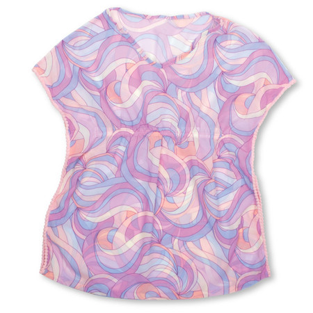 Candy Swirl Girls Pom Pom Kaftan Coverup 3-14 | Shade Critters