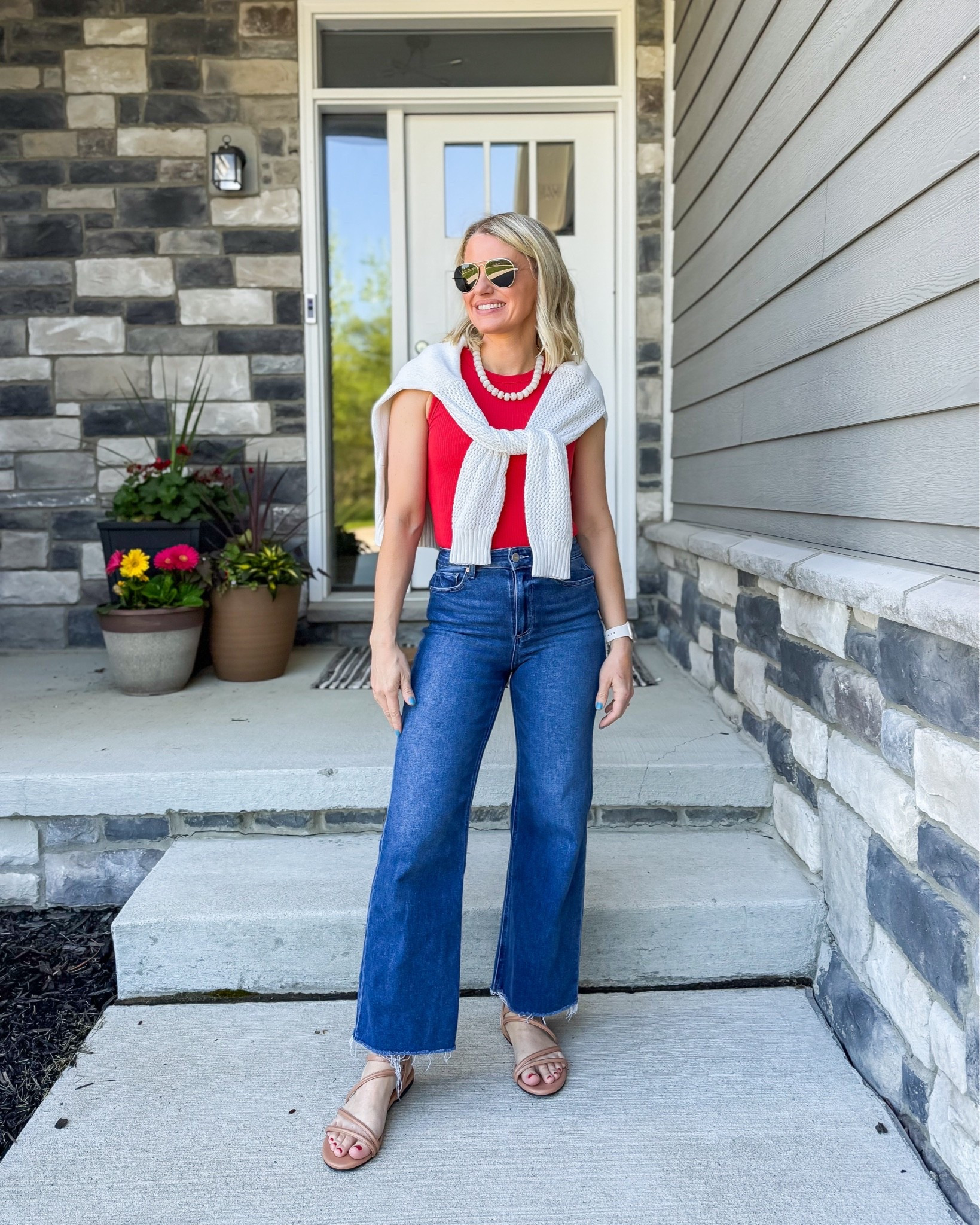 My Memorial Day outfit! 🇺🇸
Top- old, linked similar 
Jeans- 25 (I thrifted these from Poshmark)
Sweater- old, linked similar

#LTKootd #LTKSeasonal #LTKPetite