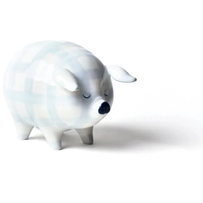 Piggy Bank, Blue Gingham | Maisonette